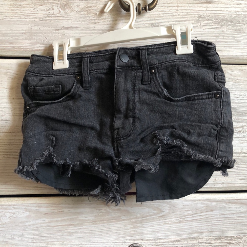 High rise black shorts